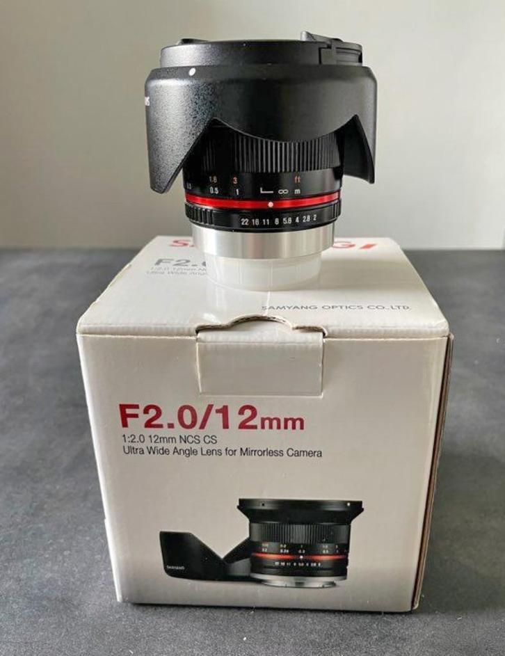 Samyang 12mm f/2.0 NCS CS voor Fuji X, Audio, Tv en Foto, Foto | Lenzen en Objectieven, Zo goed als nieuw, Groothoeklens, Ophalen of Verzenden