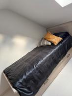 Bed met trekla, Huis en Inrichting, Slaapkamer | Bedden, Ophalen, Verstelbaar, 90 cm, Bruin