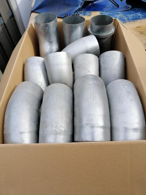 Lot ZINKEN regenpijp hulpstukken Diam 100 – NATURAL of Zwart, Doe-het-zelf en Bouw, Buizen en Afvoer, Zo goed als nieuw, Zink