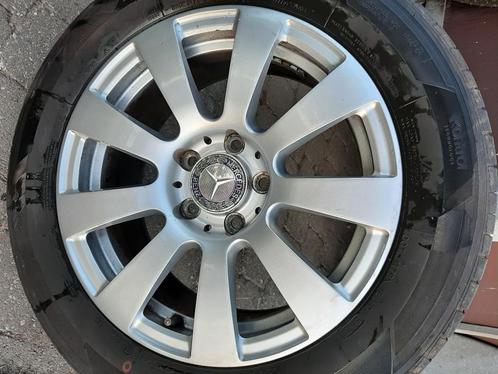 velgen en zomerbanden te koop voor een mercedes, Auto-onderdelen, Banden en Velgen, Velg(en), Zomerbanden, 16 inch, 205 mm, Personenwagen