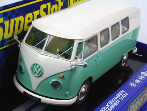 Scalextric C3760 VOLKSWAGEN T1 Camper Van Groen Beige, Kinderen en Baby's, Speelgoed | Racebanen, Nieuw, Racebaan, Elektrisch