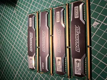 4 x 4GB RAM ddr3 1600Mhz Ballistix  beschikbaar voor biedingen