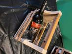 Wijnkratje motorhead met 2 glazen, Verzamelen, Nieuw, Ophalen of Verzenden