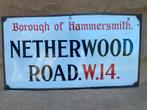 Groot, origineel emaille straatnaam bord - Londen, Ophalen of Verzenden