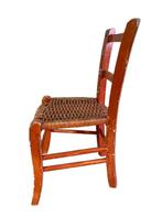 Vintage kinderstoeltje – riet & hout – beschilderd, Kinderen en Baby's, Keukies Shop, Overige typen, Ophalen of Verzenden, Info@keukiesshop.com