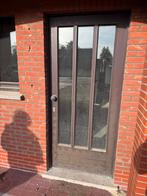 Houten voordeur, Doe-het-zelf en Bouw, Raamkozijnen en Schuifdeuren, Deurkozijn, 150 tot 225 cm, Inclusief glas, Hout