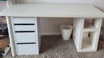Wit bureau en accessoires van Ikea, Ophalen, Gebruikt, Bureau