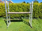 Aluminium stelling/ladder, Ophalen of Verzenden, Gebruikt, Ladder, Opvouwbaar of Inschuifbaar