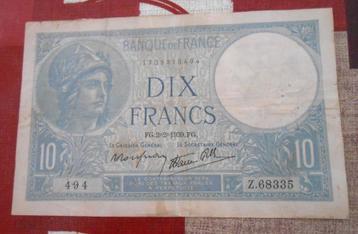 Bankbiljet Frankrijk - Dix Francs 1939  beschikbaar voor biedingen