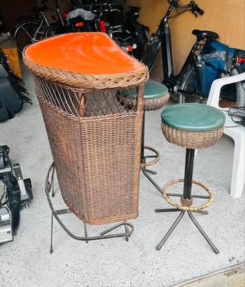 Bar / toog met 2 barkrukken, Enlèvement, Utilisé