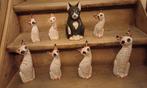 Verzameling houten katjes, Verzamelen, Dierenverzamelingen, Gewei of Kop, Zo goed als nieuw, Ophalen, Hond of Kat