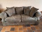 Mooie zitzetel / bruin nubuck/ met bijhorende kussens, Huis en Inrichting, Ophalen, Zo goed als nieuw