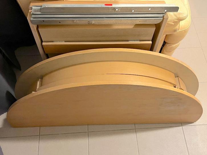 Table à manger ronde extensible 4-6 personnes (Ikea Jussi), Huis en Inrichting, Tafels | Eettafels, Gebruikt, 100 tot 150 cm, 100 tot 150 cm