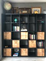 Armoire Ikea Kallax à 25 compartiments + 8 paniers, 25 à 50 cm, 150 à 200 cm, Comme neuf, 150 à 200 cm