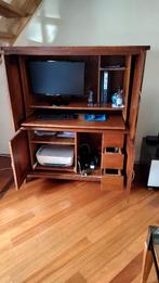 Computerkast, Robuust Houten en Functioneel, Huis en Inrichting, Ophalen, Gebruikt