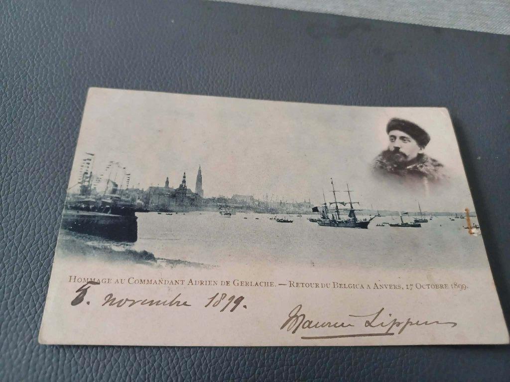 de Gerlache Retour Belgica Antarctique Lippens 1899, Enlèvement ou Envoi, Avant 1920, Affranchie, Anvers