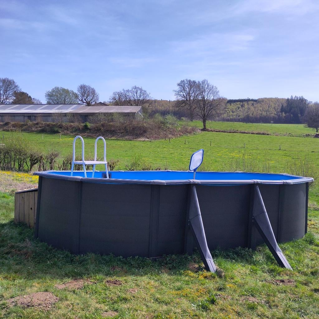 Piscine, Tuin en Terras, Zwembaden, Gebruikt, Opzetzwembad, 80 tot 120 cm, 400 cm of meer, 300 cm of meer, Ovaal, Ophalen