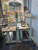 2 Bancs rustiques type cottage de 2m de long, Jardin & Terrasse, Bancs de jardin, Enlèvement