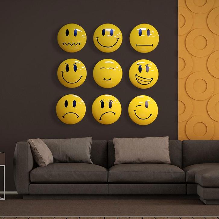 Emoji Faces Wall Decor – Set of 9, Huis en Inrichting, Woonaccessoires | Wanddecoraties, Nieuw, Ophalen
