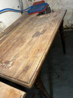 Antieke schoolbank met marmer stukje voor griffel, Ophalen