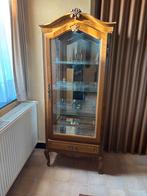 Antieke glazen vitrinekast in topstaat, Ophalen, Zo goed als nieuw