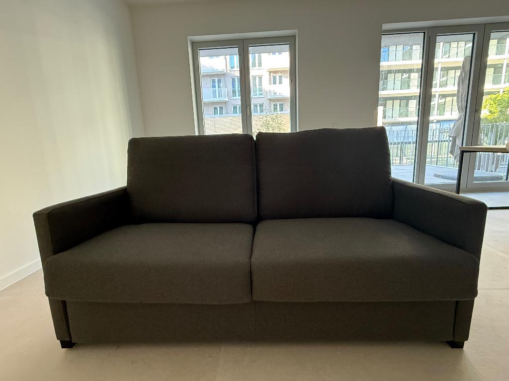 Luxe slaapbank, Ophalen, 150 tot 200 cm, Rechte bank, Stof