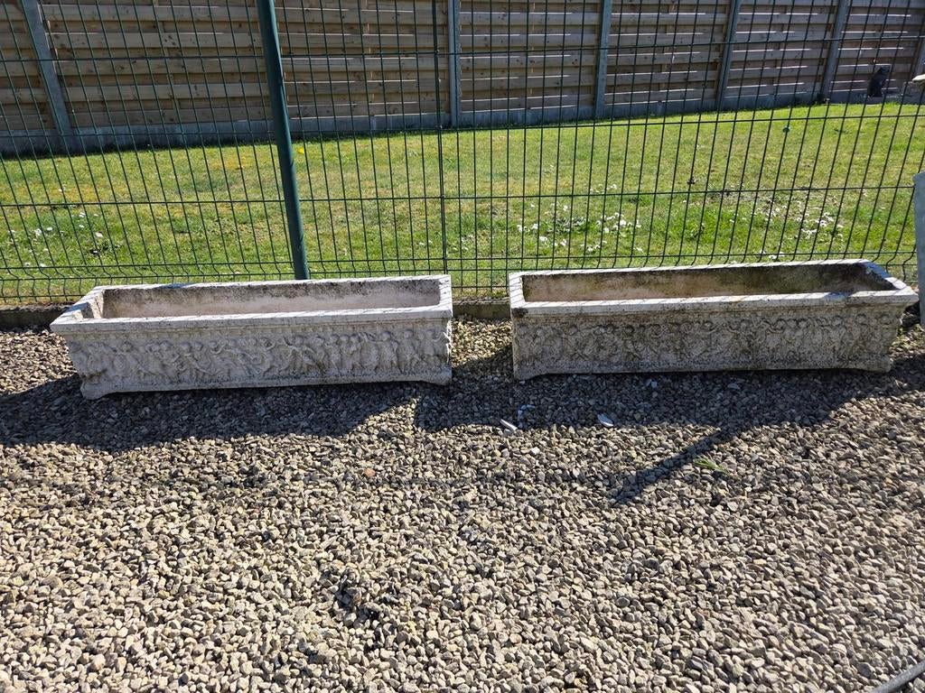 2 stenen bloembakken, Ophalen