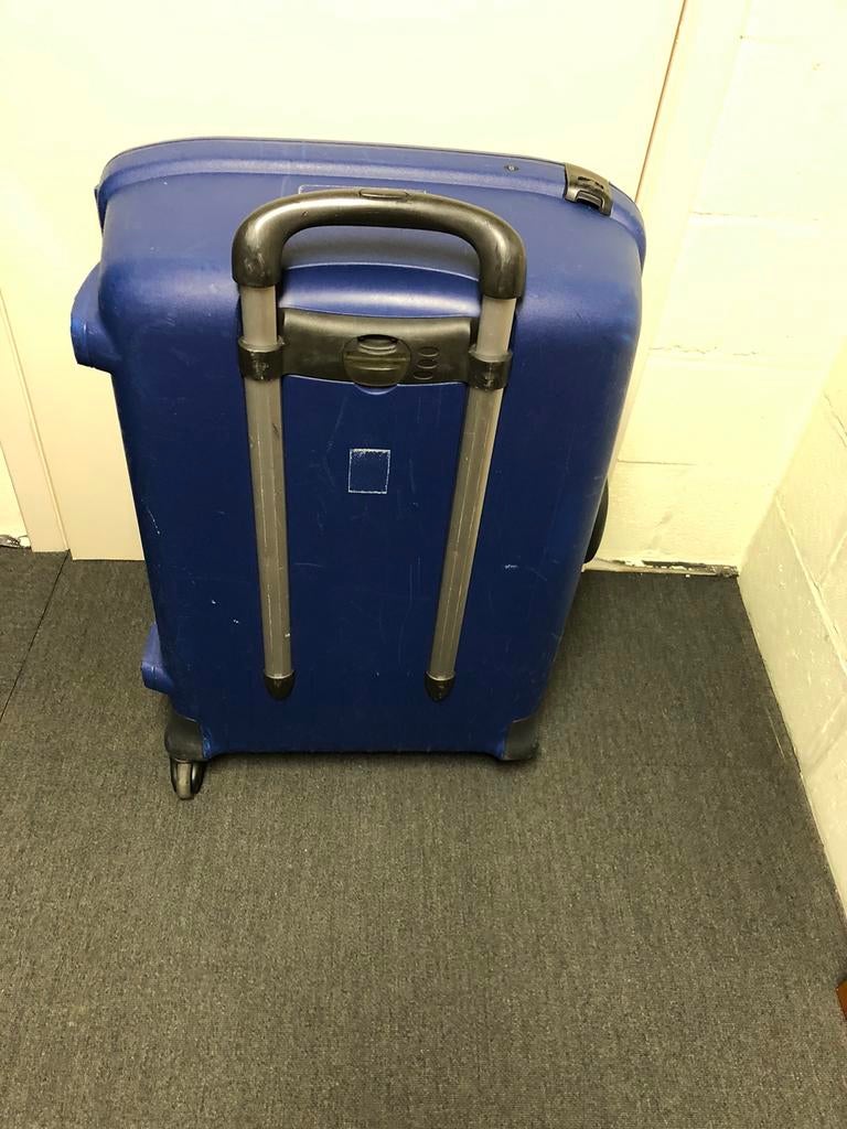 Valise Samsonite bleue, Enlèvement, Utilisé, Plastique dur, Roulettes