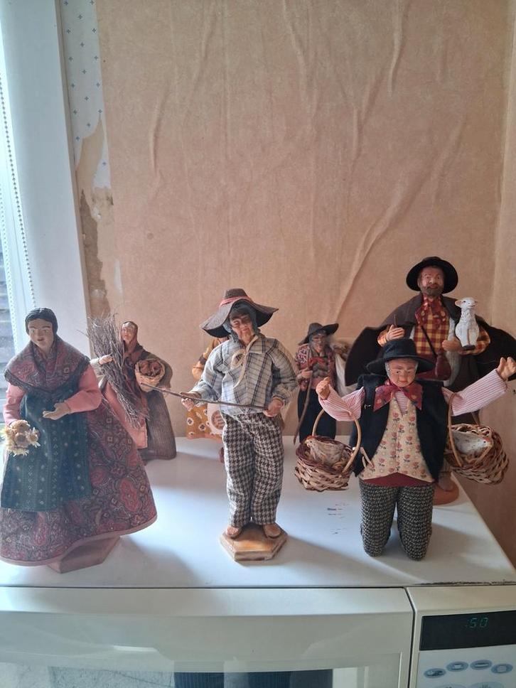Lot de santons provencaux en argile, Verzamelen, Beelden en Beeldjes, Ophalen