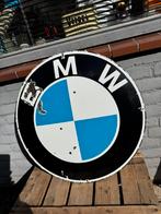 Grand panneau d'affichage émaillé BMW ancien, Enlèvement, Utilisé, Panneau publicitaire