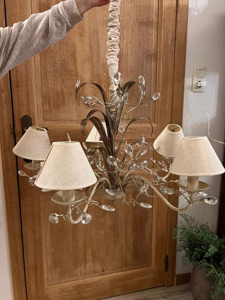 Landelijke luster, Huis en Inrichting, Lampen | Kroonluchters, Ophalen