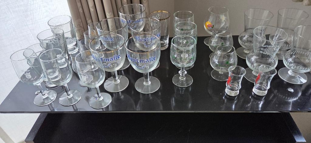 Lot de verres de marque: Westmalle, Gordon, Spa..., Collections, Verres & Petits Verres, Comme neuf, Enlèvement