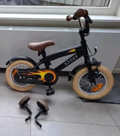 Jongensfiets Sjoef, Fietsen en Brommers, Ophalen, Zijwieltjes, Sjoef, Minder dan 16 inch