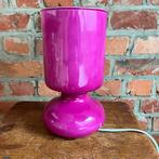 Vintage Ikea Lykta lamp /tafellamp /nachtlamp donker fuschia, Gebruikt, Ikea, Ophalen of Verzenden, Glas
