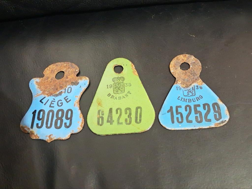 Plaques vélo 1910 , 1935 , 1936, Enlèvement