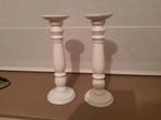 Kandelaars, Ophalen, 25 tot 50 cm, Wit, Zo goed als nieuw