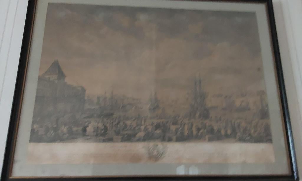 ancienne gravure encadreée  à donner, Antiquités & Art, Cartographie, Gravure, Enlèvement, Encadré