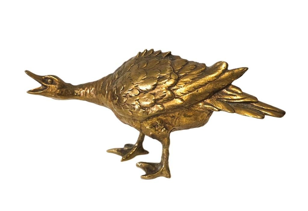 Massief bronzen eend., Ophalen of Verzenden, Brons