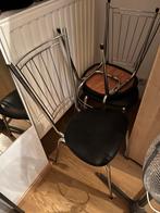Keuken stoelen 3 stuks, Ophalen, Zo goed als nieuw, Zwart, Leer