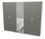 Ikea slaapkamer kast PAX 250x60x201cm Grijsgroen, Met deur(en), 200 cm of meer, Ophalen of Verzenden, Zo goed als nieuw