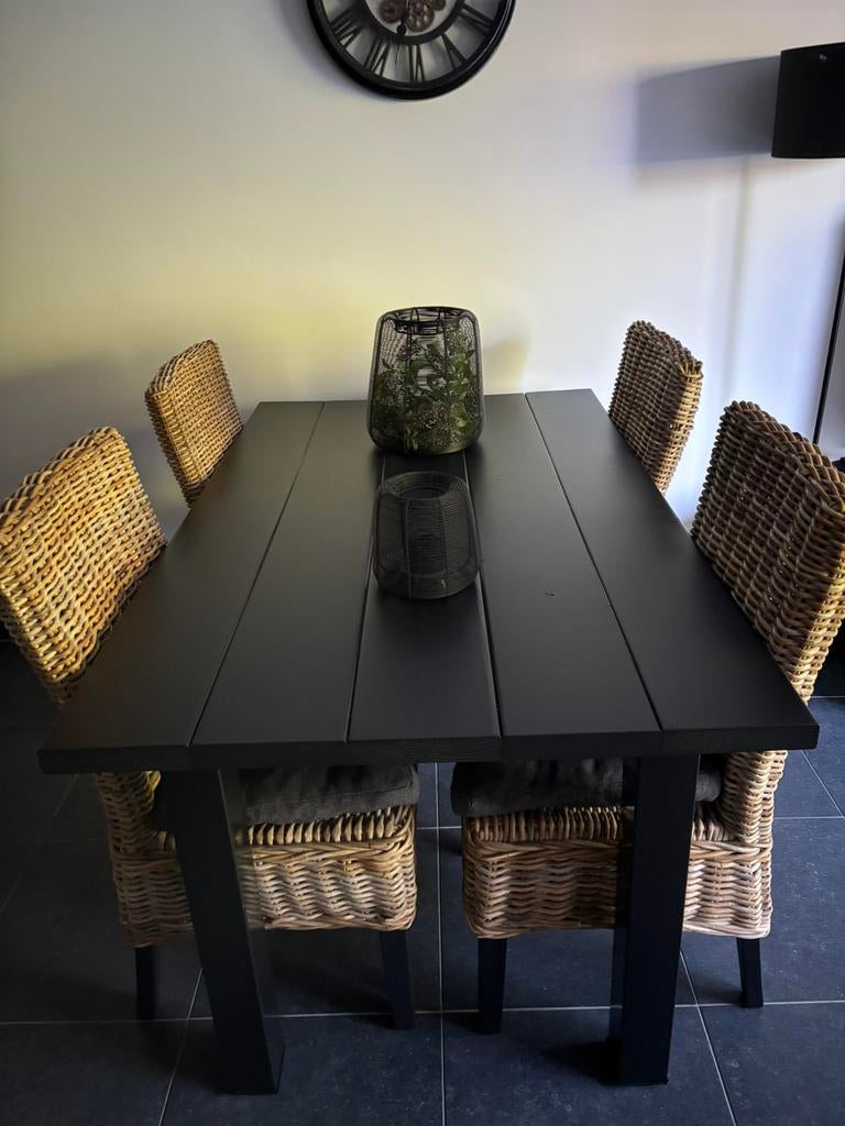 4 rieten stoelen, Ophalen, Overige kleuren, Riet of Rotan, Vier