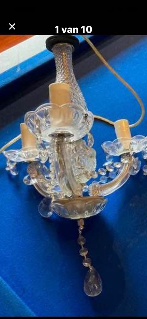 Twed dezelfde luchters in glas mooie nieuwstaat, Ophalen, Glas