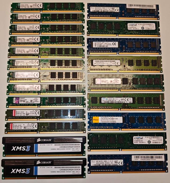4GB DDR3 desktop RAM geheugen, Informatique & Logiciels, Mémoire RAM, Desktop, DDR3, Enlèvement ou Envoi