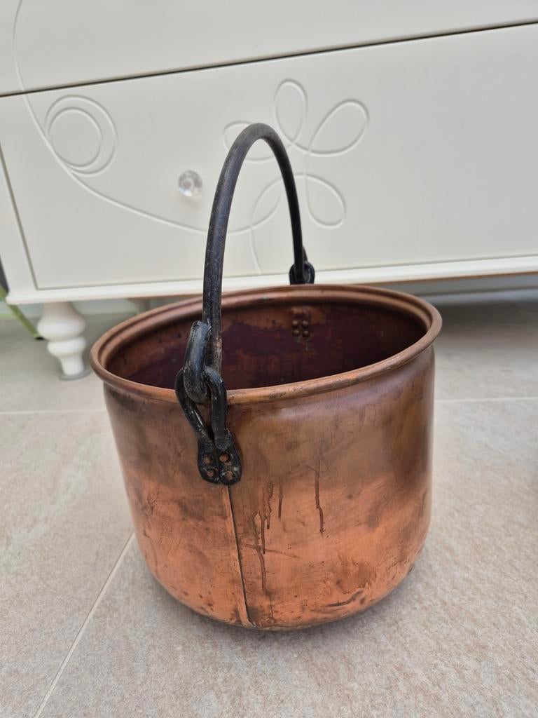 Antieke messing/koperen ketel, Ophalen, Koper