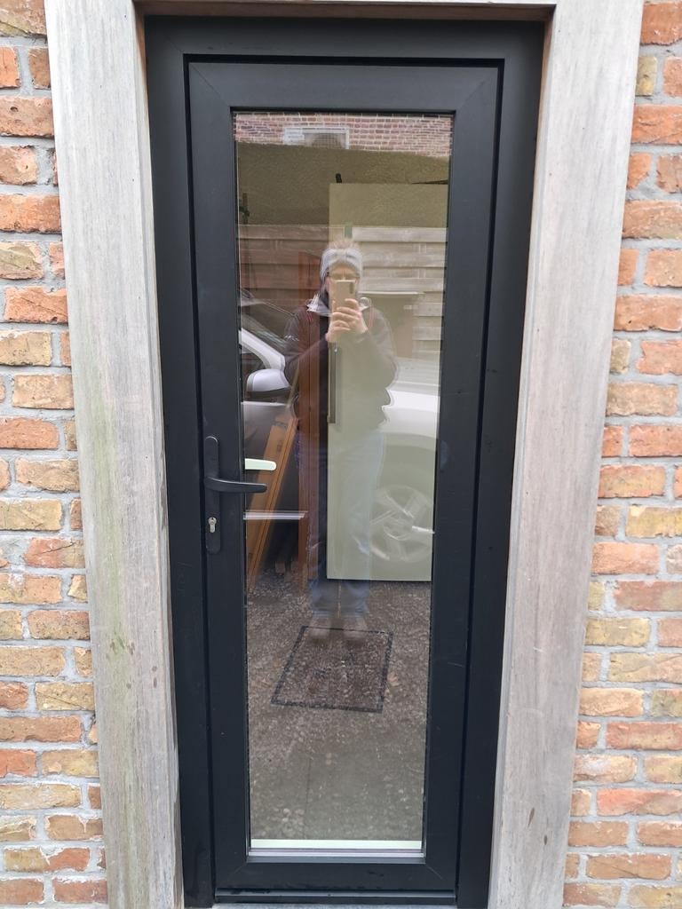 Achterdeur 75cm x 193 cm inclusief kader, Doe-het-zelf en Bouw, Deuren en Vliegenramen, Ophalen, Kunststof, 80 tot 100 cm, Minder dan 200 cm