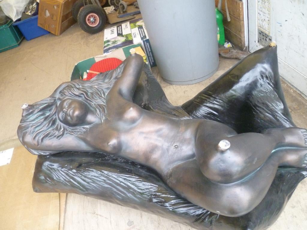 MOOIE SALONTAFEL MET BEELD, Antiek en Kunst, Ophalen