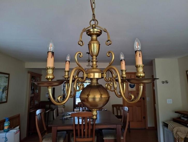 Lustre vintage, Maison & Meubles, Lampes | Lustres, Métal, Enlèvement