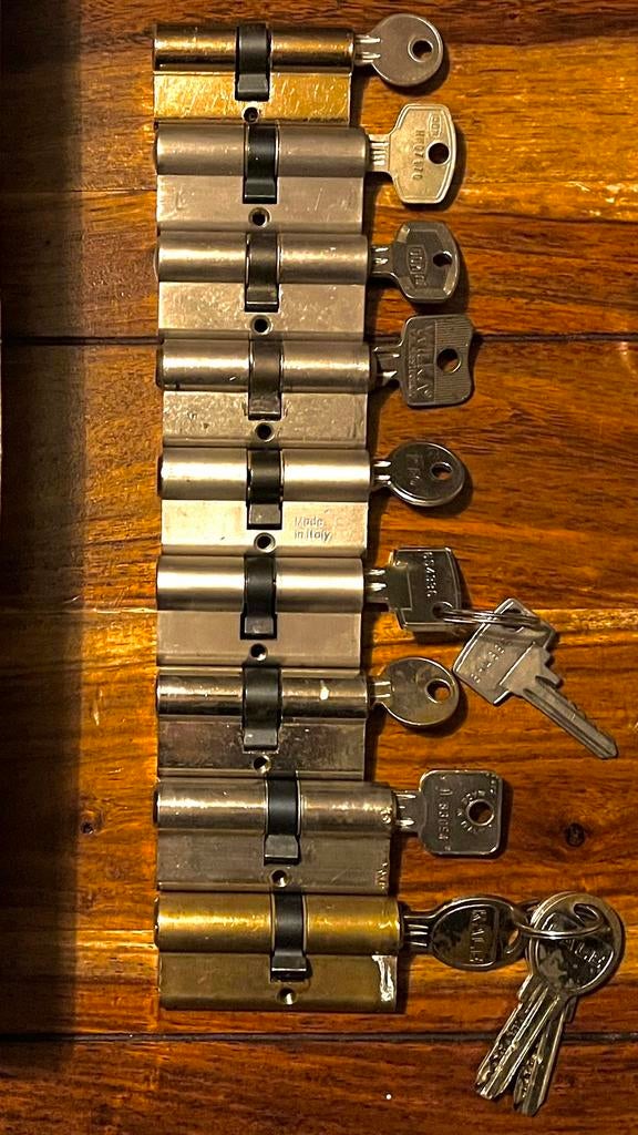 9 x Cilinderslot met sleutel(s), Enlèvement ou Envoi, Clé