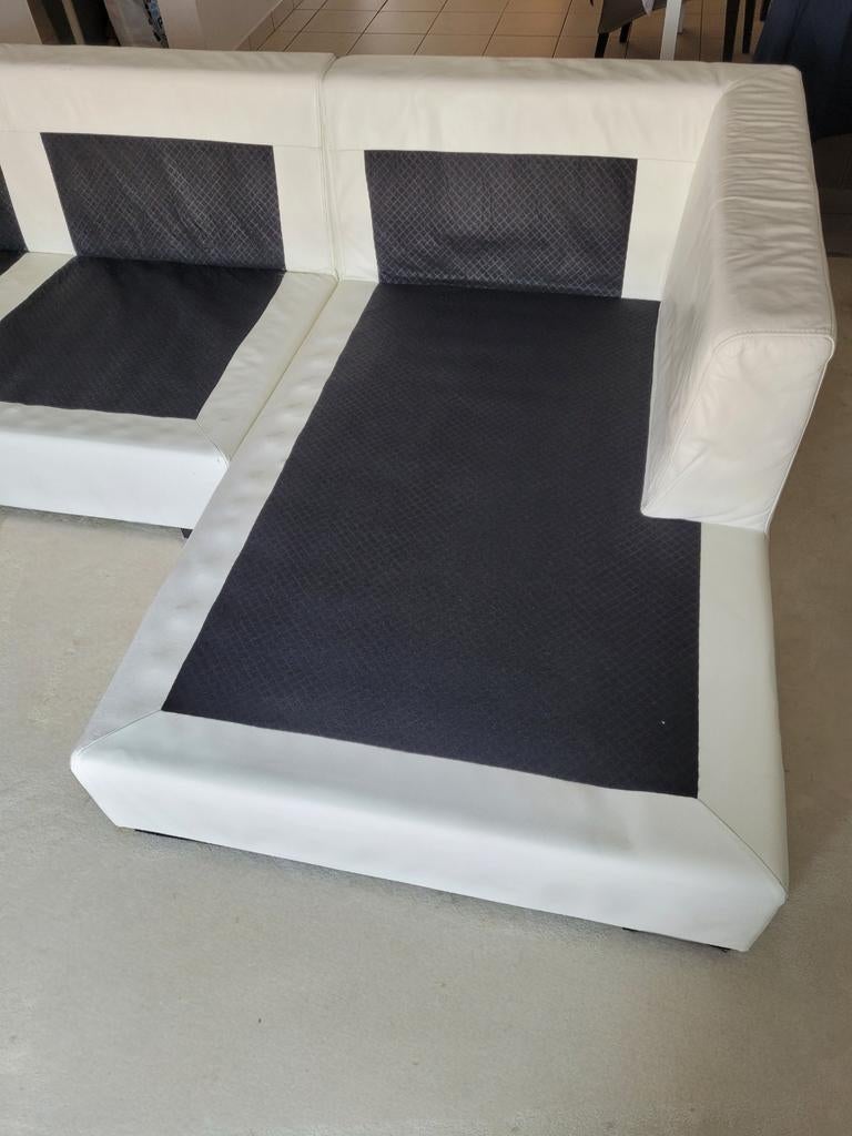 Siège en cuir blanc, Maison & Meubles, Enlèvement