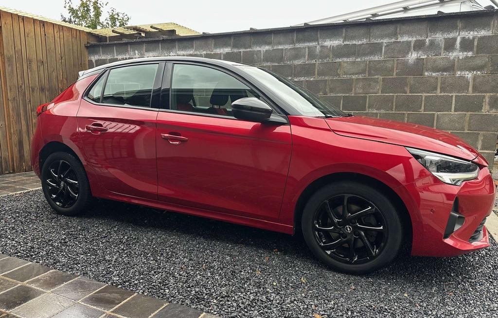 Opel Corsa 1.2 Turbo Sport Led Camera Lineass Dodehoek, Auto's, Voorwielaandrijving, Stof, Gebruikt, Zwart